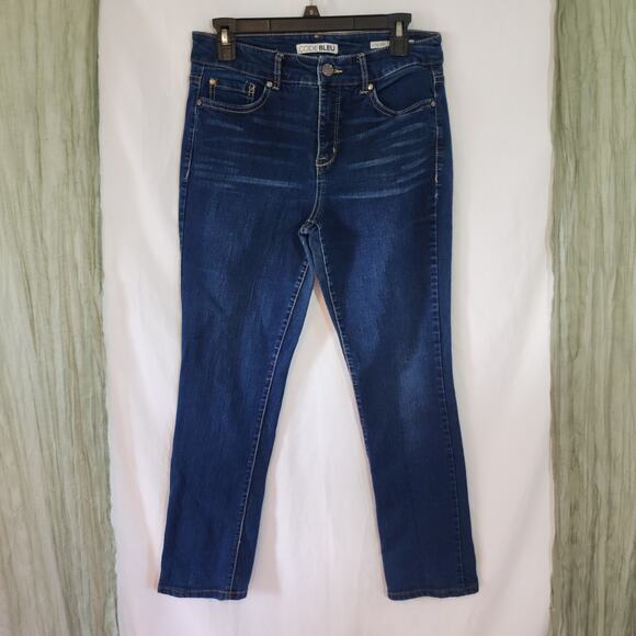 Code Blue Chelsea Classic Straight Stretch Blue Denim Woman's Jeans Size 8 - Picture 1 of 5